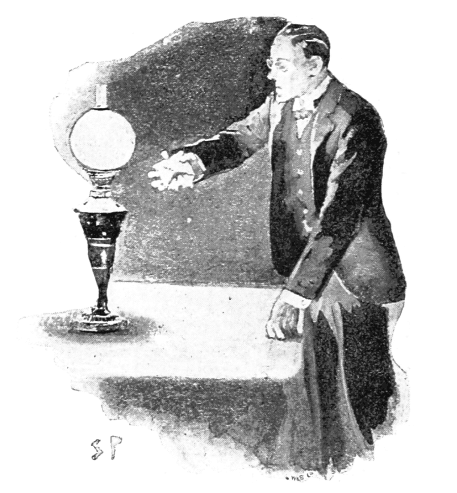 Illustration of a man reaching out to a lamp